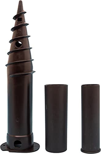 St Helens Home and Garden Plastic Screw In Ground Spike - For the instant installation of rotary washing lines, umbrellas, bird feeders and flags into the ground