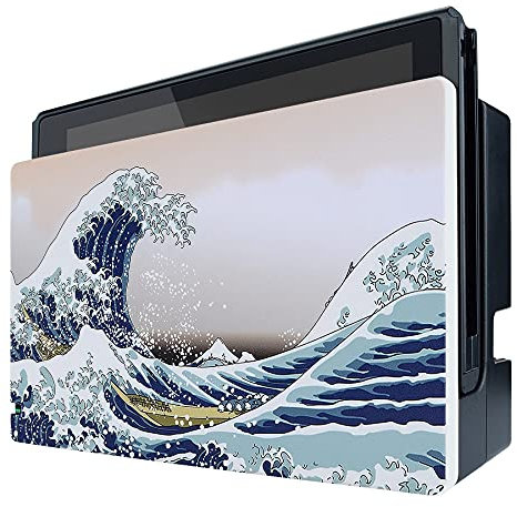PlayVital Protector para Nintendo Switch Dock - Carcasa Cubierta Antipolvo, Anti-Rayas y Resistente, Accesorios para Charging Dock, Personalizada y Fácil de Colocar - No Incluye Dock (La Gran Ola)