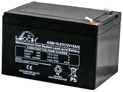 BATTERY, LEAD ACID, 12V 13AH, AGM SERIES | Rechargeable Batteries By LEOCH - AGM-15-EV LPC12-13