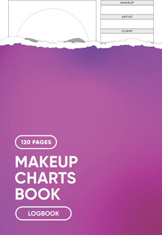 Makeup Charts Book: Blank Makeup Face Chart Worksheets for Makeup Lovers to Organize and Plan their Designs, Face with Opened Eyes Sheet - Perfect for ... Students & Makeup Artists - 6” x 9” 120 Pages