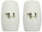 Belted Galloway China Salt and Pepper Shakers Cruet Set Modern White CSP 32