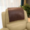 AmazeCov Kopfstützenbezug für Möbel, Kunstleder, Kopfstützenschutz für Rückenlehnen, Vinyl-Kopfschutz, für Sofa, Theatersitzbezug für Zuhause und Büro, 43,2 x 68,9 cm, Braun