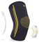 Bracoo Kniebandage, Knie bandage mit Stabilisatoren für Männer Damen, Ideal für Laufen, Sport, Gym, Gelenkschmerzen, Fitness, Joggen, Basketball, Arthritis, Verletzungen, 1 Pcs, KE92, Schwarz, L