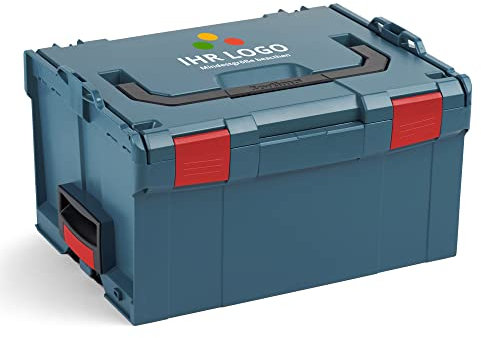 L-BOXX Sortimo 238 Professional Blau, anpassbar mit Logo | Größe 3 | Erweiterbarer Werkzeugkoffer | Professioneller, leerer Kunststoff-Werkzeugkasten | Ideale Werkzeugaufbewahrung