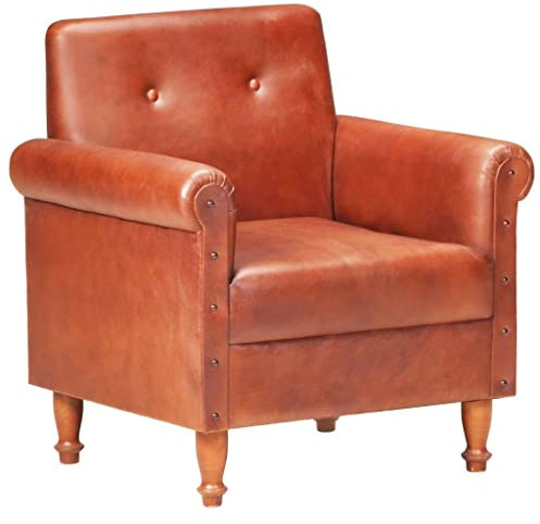 INLIFE Sessel Braun Echtleder