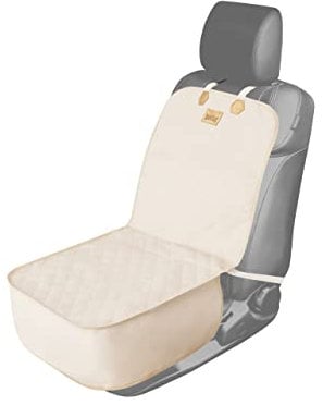 DOGGY Hundeautositz, Hundebox, Hundebett, Transportboxen, Rückbank, Hundedecke, Hundekörbchen, Katzenbett, für kleine Hunde, Beige Leder, (48x43 cm)