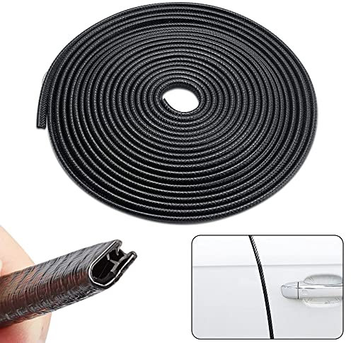 Aoreun 10M Protection Portiere Voiture, Universel Noir sans Colle en Forme de U en Caoutchouc Protections pour la Plupart des Voitures telles Que Les tôles Les berlines Les camions Les SUV