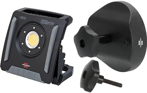 Brennenstuhl Multi Battery LED Akku Baustrahler 4000 MA (40W, 4500lm, IP65, kompatibel mit 18V Akkus 11 verschiedener Hersteller, ohne Akku, Engineered in Germany) + Brennenstuhl MH 1 Magnethalterung