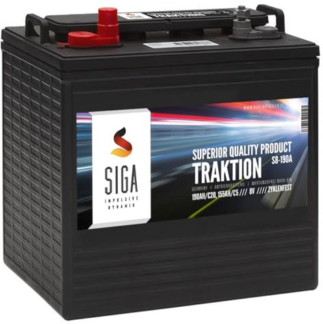 SIGA Traktionsbatterie 8V 190AH deep cycle Batterie Antriebsbatterie Golf Cart Hebebühne Arbeitsbühne
