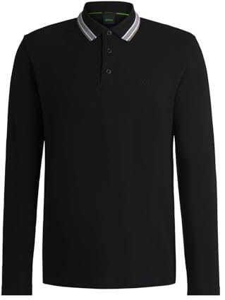 BOSS Mens Plisy Contrast-Logo Polo Shirt in Cotton piqué