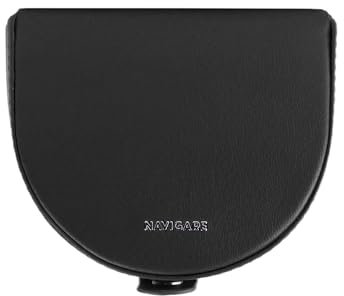 Navigare Talon porte-monnaie en cuir véritable, porte euro, homme et femme avec boîte, Noir , porte-monnaie, 748-12