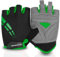 WESTWOOD FOX Fahrradhandschuhe für Herren und Damen Halbfinger-Gel-gepolsterte rutschfeste Mountainbike-Handschuhe atmungsaktive Stoßdämpfung griffige Handfläche (GRÜN, M)