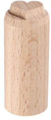 QUARKZMAN Holz Runder Lebensmittelstempel 0,8 Durchmesser 2 Länge Holzblockdruckstempel Herz Muster für Kekse Kuchen Dessert