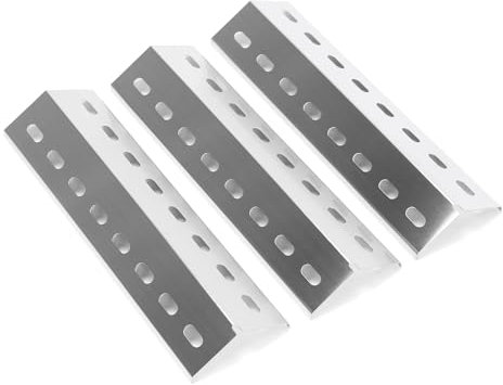 GFTIME Lot de 3 cache-brûleurs universels en acier inoxydable de 37 cm pour barbecue Barbecook Siesta/Vanilla/Brahma, Charbroil, Proficook, Tarrington House, accessoires de barbecue à gaz en acier