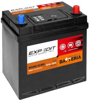 La Casa della Batteria Batteria Auto Expedit Moving Energy Tech Batteria 12v Batteria Auto 40Ah 330A B19J 40 DX 18.7×12.7×22 cm Senza Manutenzione Pronta all'Uso Made in Italy