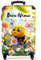NoBoringSuitcases.com Kinderkoffer Mädchen, Koffer Kinder Mädchen, Kinder Reisekoffer, Rollkoffer, Kindertrolley, Koffer Mädchen, Handgepäck Koffer, Handgepäck 55x40x20 cm (Biene, Blumen - Gelb-Rosa)