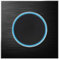 Circle 1/2/3/4 gang 2 way Push Button Wall Light Switch Glass Step Light LED Indicator (black aluminum 1 gang 2 way)