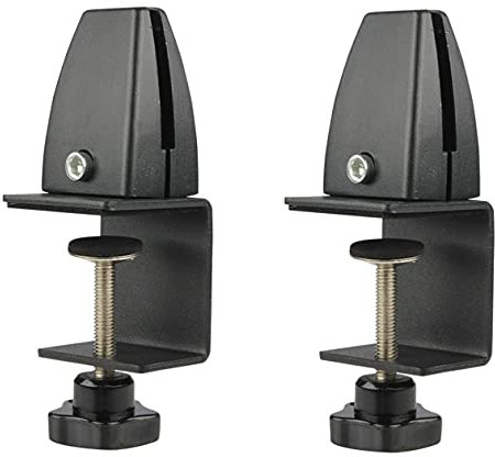 PpAaJK 2 Pcs Office Desk Divider Clamp Privacy Screen Clip Holder Bracket Screen Baffle Clamp Partition for Table Clamp -Black