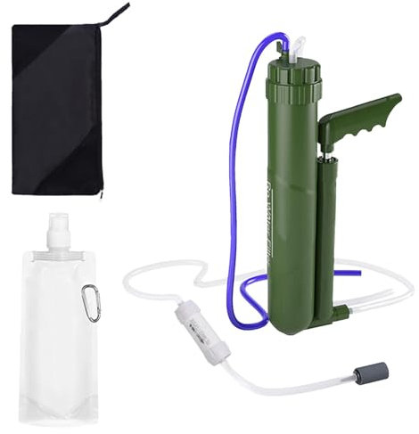 Wasserfilter für Rucksacktouren,Wasserfilter für Rucksacktouren - 0,0001 Mikron Handpumpe Wasserfilter Survival | Hochpräzises Camping-Wassersystem, Überlebensausrüstung, bis zu 8.000 l, große