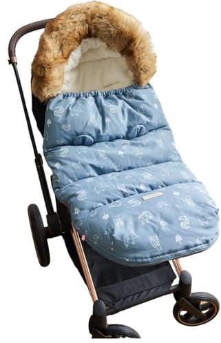 NOUKIE'S - Fußsack aus Segeltuch – Motiv Tiere – von 6 bis 36 Monaten