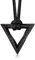 Bandmax Wikinger Talisman Schmuck Herren Edelstahl Halskette Damen Schwarz Lederkette mit Runen Triangel Anhänger für Jungen Mobius Dreieck Kette mit Lederband Nordisch Amulett Schmuck für Freund