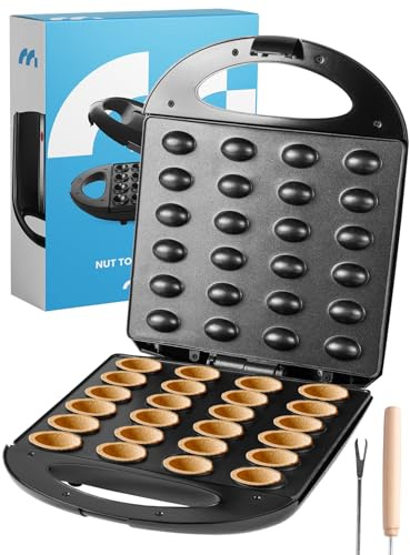 MalTec Erdnuss-Toaster Nussbäcker 24 Kuchenform PM1600W Gebäckform Zaubernüsse Keksen Cookies Toaster für Nüsse