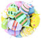 JIAWWAN 24 Pièces Oeufs de Pâques à Suspendre, Oeufs de Paques Decoration, œufs de Pâques pour Arbre de Paques, Oeuf de Paques a Decorer, Oeufs Plastique Couleurs pour Décoration de Pâques