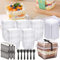 Oungy 100Pcs Dessert Cups with Lids, 300ml/10oz Plastic Dessert Cups with Spoons, Clear Dessert Appetizer Cup Plastic Reusable Dessert Cup for Serving Desserts, Appetizers, Mousse