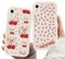 Zrutru 2 Pack Cherry Phone Case for iPhone XR 6.1,Cute Aesthetic Cases Kawaii Bow Design Pattern Cover for Girls Women,Beige Soft Anti-Scratch Shockproof Protection Funda for iPhone XR