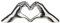 Casablanca Design Skulptur Herz aus Händen 31x11cm Keramik Silber Wohnzimmer Skulpturen Deko Modern (Hands Love)