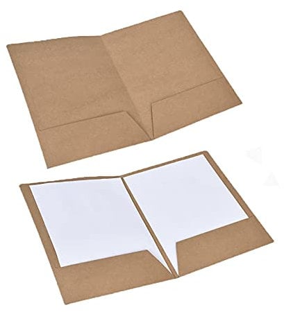Dokumentenmappe a4 Pappe mit Tasche, 20 Stück Mappe Karton a4, Präsentationsmappe A4 Papier Mit Visitenkartenschlitz, mappe pappe klemmen für Dateien, Besprechungen, Berichte (20)
