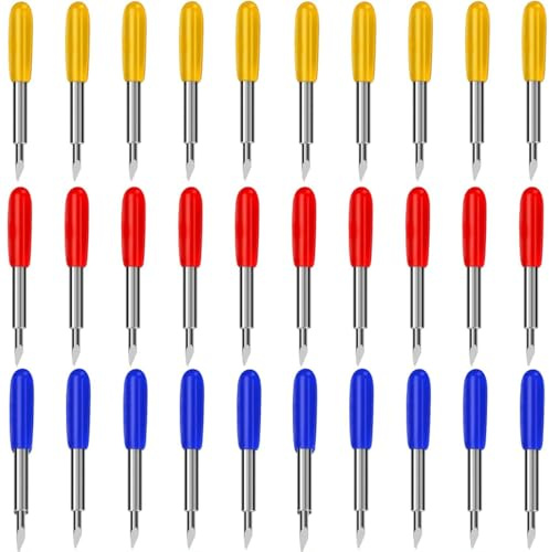 COYUN 30 Stück Ersatzklingen für Explore Air 2 Air 3 Maker, einschließlich 10 Stück 30° feine Spitzenklingen,10 Stück 45°Standardklingen, 10 Stück 60°tiefe Spitzenklingen