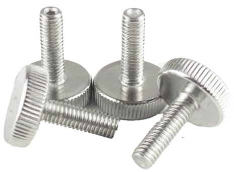 DQZRTUECA Vite a Testa zigrinata Colorata, Vite a Testa Piatta con Impugnatura GB835 Bullone di Regolazione zigrinato a Testa Grande Tondo Chiodo pubblicitario M3 M4 M5 M6(20mm,M5 (2Pcs))