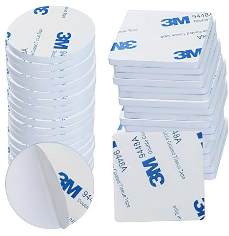 40 Pièces Scotch Double Face Extra Fort, Adhesif Double Face Extra Fort Mousse, Ruban Adhésif Double Face Pour Intérieur et Extérieur, Étanche, Ruban de Montage, Mousse PE (4x4 & 3x3cm)