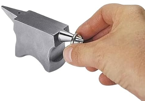 Double Horn Steel Anvil Block, Metal Forming Tool for Jewellery Making, Mini Bench Work