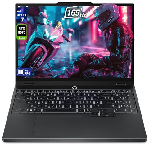Lenovo Legion 5i Gen 10 Ordinateur portable de jeu, Intel Ultra 7-255HX, 32 Go de RAM DDR5, 2 To PCIe SSD, écran 15 WQXGA (2560 x 1600), Nvidia G-Force RTX 5070, clavier RVB 24 zones, W11 Pro