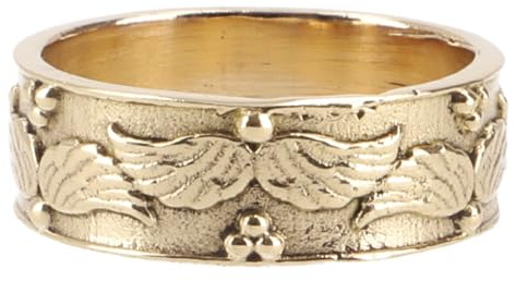 GURU SHOP Messing Modeschmuck Ring mit Engelsflügel