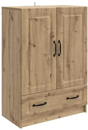 vidaXL Sideboard Artisan-Eiche 66 x 34,5 x 92 cm Holzwerkstoff, Moderner Sideboard, rechteckige Aufbewahrungseinheit, viel Platz, praktischer Möbelorganizer, Innenschrank mit Regalen