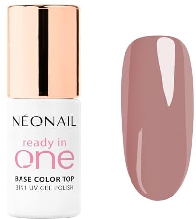 NÉONAIL UV Nagellack 7,2 ml - Rosa - READY IN ONE - One Dusty Rose - 3in1 Nagellack - Base Coat - Top Coat - Unterlack Für Nägel - Überlack Für Nagel - UV Lack - Gel Nägel - Nageldesign
