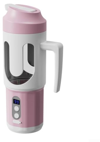 Wireless Juicer Cup With Pulp And Juice Separator Fresh Fruit And Vegetable Juices At Home Office Or Travel(Dual- Pink)