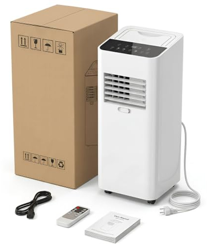 JXUANMM Condizionatore Portatile, unità AC da 7000 BTU con Kit Finestra,