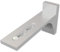 Interdeco Wandträger (4 Stück) Silbergrau Wandabstand 6,5-11,5 cm für Gardinenschienen / Vorhangschienen, Variax