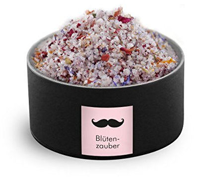 Monsieur Gourmet Salzmischung Blütenzauber (Fleur de Sel in einem Blütenmeer von Rosen, Malven und Ringelblumen)