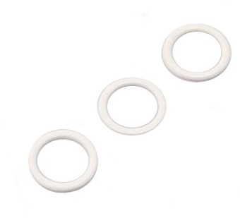 HAND Metal O Lingerie Rings 1 cm Diameter, Takes Straps up to 0.8 cm Width, Pack of Approx 50 (10 g) White Plastic Coating