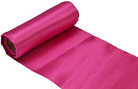 Creativery 9m Rolle Satinband 30cm (Fuchsia/Magenta 183D) // Tischläufer Satin Band Stoff Gewebe Tischband Deko