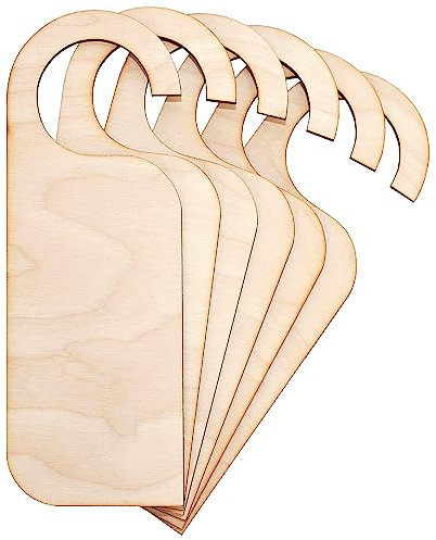 Creative Deco 10 x Türschild Holz | Türhänger Blanko in Größe von 20 cm x 6-8 cm | Holzschilder zum beschriften | Wendeschild | Perfekt als Deko Schild und für Decoupage, Bemalen & Brandmalerei