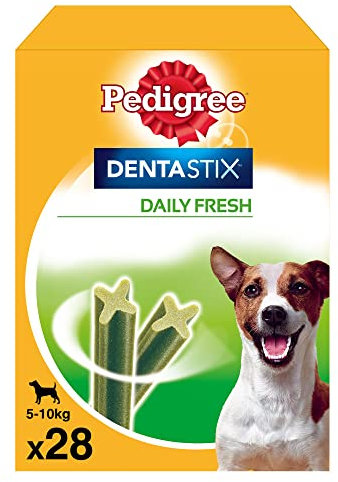 Pedigree Dentastix Fresh Usage Quotidien pour le Nettoyage Dentaire des Chiens et Contre la Mauvaise Haleine, pour les Petits Chiens, 112 pièces (Lot de 4 x 28)