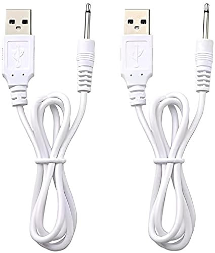 VibeMax (2 Pack) Fast Charging Replacement USB Cable | DC Charger Cord - 2 Ft - 2.5mm