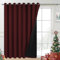 Yakamok Total Blackout Extra Wide Patio Sliding Door Curtains, Grommet Thermal Insulated Blind Curtains, Sliding Glass Door Panel for Living Room/Space Room Divider, Burgundy Red, W100 x L84, 1 Panel