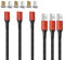 N. NETDOT 10th Generation Magnetisches Ladekabel,Schnellladung und Datenübertragung für Micro-USB & USB-C Smartphones (2m/3 Pack red)